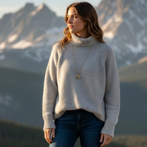 Double Zero Sweaters - Sweater NWT Woven Turtleneck p2p 26x28